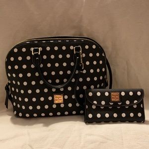 Dooney & Bourke polka dot Domed Crossbody & matching Wallet